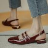 Double Buckle Mary Janes Patent Leather SandalsSandalsvariantimage2Women-Sandals-Summer-Shoes-Woman-Flats-Double-Buckle-Mary-Janes-Shoes-Patent-Leather-Dress-Shoes-Back