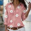 Fashion Turn-down Collar Floral Print ShirtsTopsvariantimage3Floral-Print-Women-Shirts-And-Blouses-2022-Spring-Fashion-Turn-down-Collar-Long-Sleeve-Office-Lady