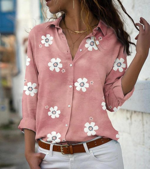 Fashion Turn-down Collar Floral Print ShirtsTopsvariantimage3Floral-Print-Women-Shirts-And-Blouses-2022-Spring-Fashion-Turn-down-Collar-Long-Sleeve-Office-Lady