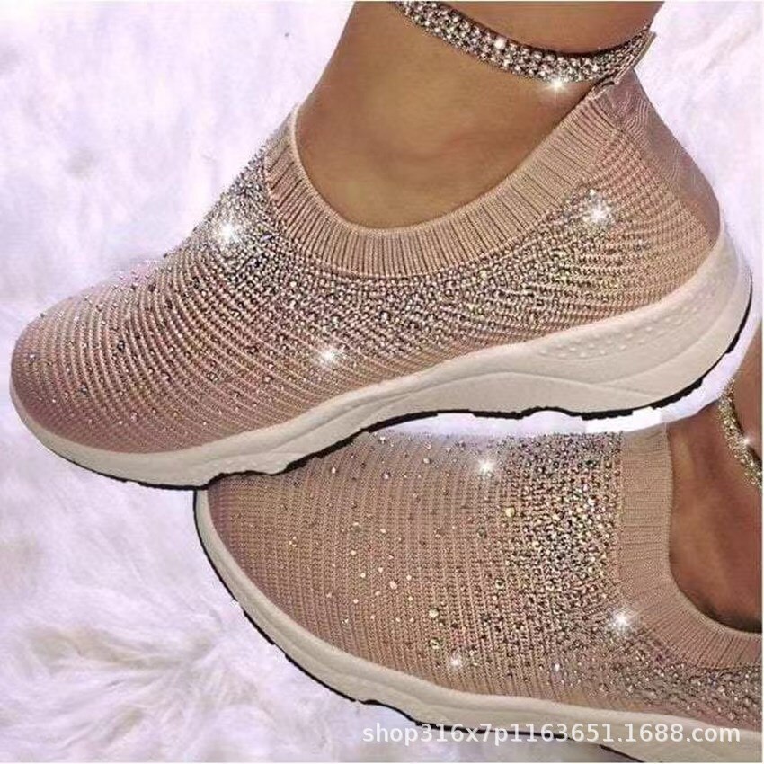 Women’s Shiny Comfortable Casual Sneakers – Miggon