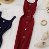 Vintage High Waist Button Slim Casual Knitted DressDressesvariantimage42020-Summer-Pink-Red-White-Black-Women-Knitted-Dress-Vintage-High-Waist-Button-Single-breasted-Slim
