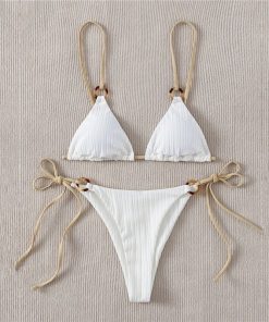 Cute Plain Ring Linked Spaghetti Strap Bikini SetsSwimwearsvariantimage42022-Sexy-Bikini-Set-Cute-White-Plain-Ring-Linked-Spaghetti-Strap-Triangle-Thong-Biquini-Swimsuit-Swimwear
