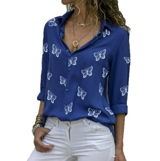 Butterfly Print Blouses ShirtsTops5XL-Button-Up-Shirt-Women-Oversize-Ladies-Tops-Long-Sleeve-Blouse-Elegant-Green-V-Neck-Chiffon.jpg_640x640-3