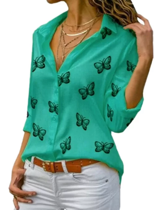 Butterfly Print Blouses ShirtsTops5XL-Button-Up-Shirt-Women-Oversize-Ladies-Tops-Long-Sleeve-Blouse-Elegant-Green-V-Neck-Chiffon.jpg_Q90.jpg_
