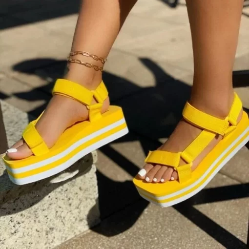 Women’s Fashion Sexy Stitching Color Summer Sandals – Miggon