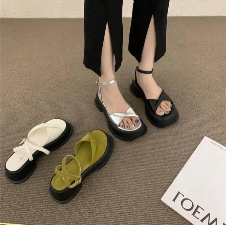 New French Fashion Summer Mid-Heel Sandals – Miggon