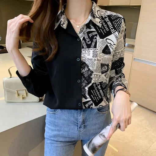 Women’s New Chiffon ShirtTopsHot-Selling-New-Chiffon-Shirt-Korean-Color-Contrast-Printing-Fashion-Long-Sleeve-Asymmetric-Splicing-Versatile-Women.jpg_Q90.jpg_