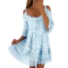 Embroidery Crochet Lace Cold Shoulder DressDressesS8f1adb1ceb3544188dd33788d472f28fn