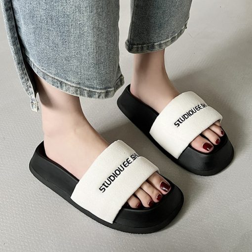 Women’s New Wedge Sexy SlippersSandalsWomen-Slippers-Wedges-Platform-Sandals-2022-New-Summer-Ladies-Flats-Casual-Home-Slides-Female-Shoes-Dress.jpg_640x640