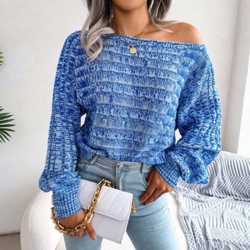 New Women Fall Winter Fashion Off Shoulder Knitted Loose SweatersTopsmainimage02022-New-Women-Fall-Winter-Fashion-Colorful-Twist-Long-Sleeve-Off-Shoulder-Knit-Loose-Sweater-For