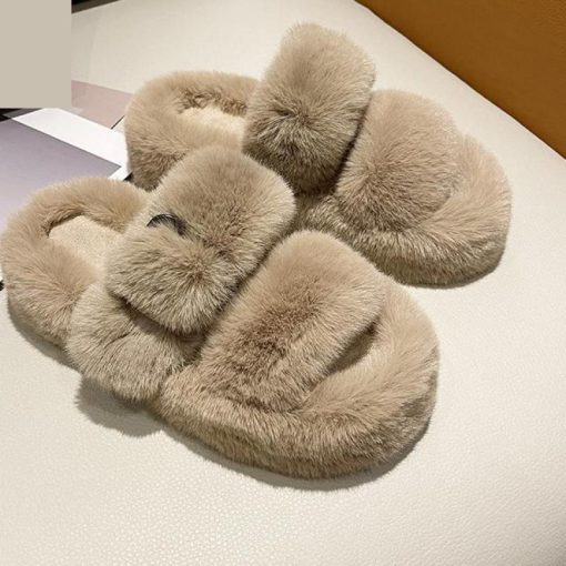 Fashion Soft Warm Comfort Flat Fur Home Slippers – Miggon