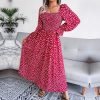 Elegant Square Neck Full Sleeve A-Line Pleated Long DressDressesmainimage0Elegant-Square-Neck-Full-Sleeve-A-Line-Pleated-Printed-Long-Dress-Women-s-Fall-Winter-Chic