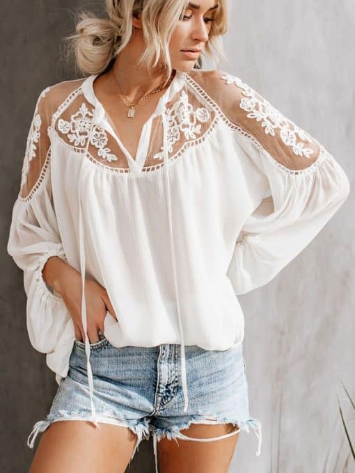 Women’s Embroidery Patchwork Casual Lace Mesh TopsTopsmainimage0Lace-Mesh-Shirt-Women-Embroidery-Patchwork-Casual-Long-Sleeve-Tops-Summer-Sexy-Chiffon-Blouse-Loose-Tops