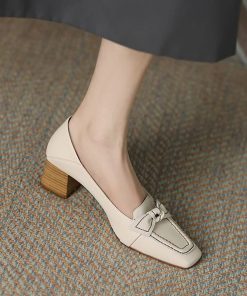 Women’s Mid Heel Square Toe ShoesSandalsmainimage0New-Women-s-Pumps-Mid-Heels-Dress-Shoes-Square-Toe-Boat-Shoes-Bow-Pumps-Sewing-Slip