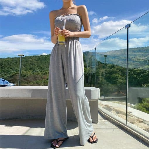 Off Shoulder Removable Strap Tube One-Piece Rompers JumpsuitsSwimwearsmainimage0Off-Shoulder-Removable-Strap-Tube-Top-One-Piece-Rompers-Women-Wide-Legged-Long-Pants-Casual-Sexy