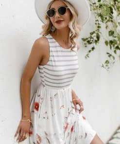 Bohemian Fashion DressDressesmainimage0Simplee-Floral-print-stripe-summer-dress-women-Bohemian-fashion-elegant-midi-dresses-Casual-spring-stitching-lady