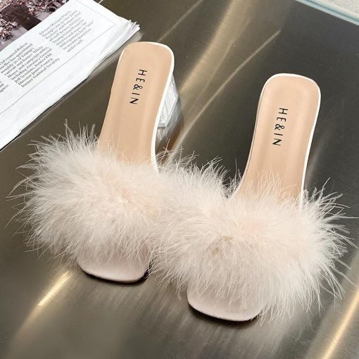 Women’s Summer Sexy Fur SlippersSandalsmainimage0Women-Slippers-Summer-2021-New-Fashion-Stiletto-Sandals-Open-Toe-High-Heel-Zapatillas-Mujer-Casa-Sapatos