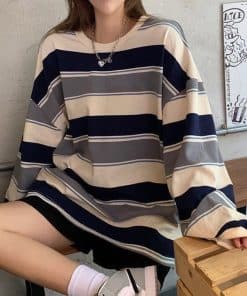 Women’s Striped Oversized Sweatshirt SweatersTopsmainimage0autumn-Hoodies-Striped-Oversized-Sweatshirt-Women-Harajuku-Pullovers-Korean-Fashion-Couples-Matching-Long-Sleeve-Tops-Streetwear
