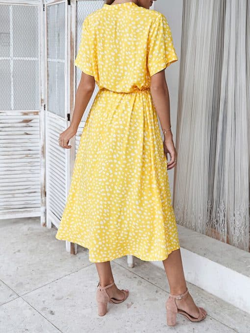 Summer Vintage Solid Yellow DressDressesmainimage1ATUENDO-Summer-Vintage-Solid-Yellow-Dress-for-Women-Bohemian-Sexy-Soft-High-Waist-Dresses-Boho-Wedding