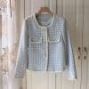 High Quality French Vintage Small Fragrance Tweed JacketTopsmainimage1High-Quality-French-Vintage-Small-Fragrance-Tweed-Jacket-Coat-Women-s-Spring-Autumn-Casual-Fried-Street