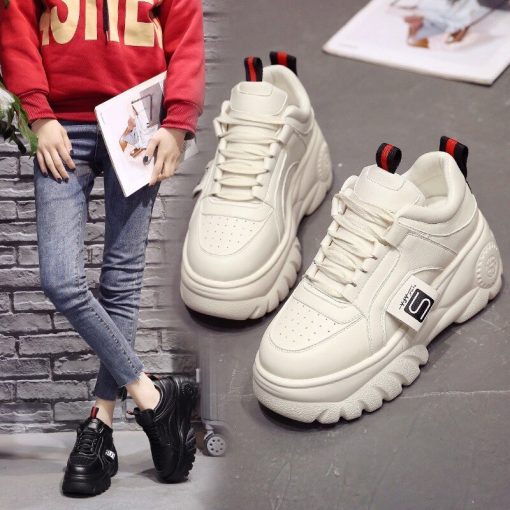 New Fashion Women’s High Platform SneakersFlatsmainimage1New-2021-Fashion-Woman-High-Platform-Sneakers-Spring-Female-Shoes-Black-White-Sneakers-Breathable-Casual-Zapatos