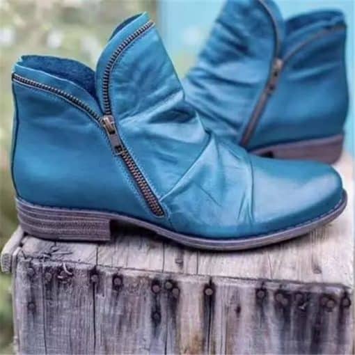 Women’s New Leather Ankle Flat Comfortable BootsBootsmainimage1Women-Boots-New-Leather-Ankle-Boots-Flat-Shoes-Autumn-Winter-Snow-Boots-Platform-Zipper-Punk-Boots