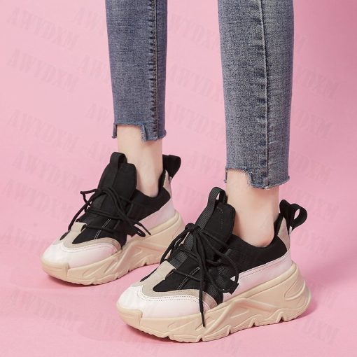 Women’s Vulcanized Chunky Platform SneakersFlatsmainimage1Women-s-Sneakers-2021-New-Vulcanized-Shoes-Women-Chunky-Platform-Sports-Shoes-Casual-Flats-Designer-Training