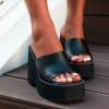 Summer Black White Chunky Leisure Platform Wedge SandalsSandalsmainimage2Big-Size-Summer-Black-White-Chunky-Heeled-Mules-Leisure-Platform-Wedges-Sandals-Shoes-For-Women-2022