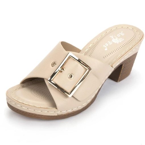 Women’s Mama Luxury Comfortable SandalsSandalsmainimage2CEYANEAO-Women-s-Mama-Shoes-Sandals-Women-2021-New-High-Heel-7cm-Heel-Muller-Sandals-Metal