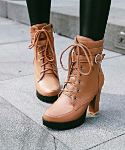 New Women’s High Heels BootsBootsmainimage2New-Women-High-heels-white-Boots-10cm-Thick-High-Heel-Round-head-Zipper-Mother-Shoes-Mom