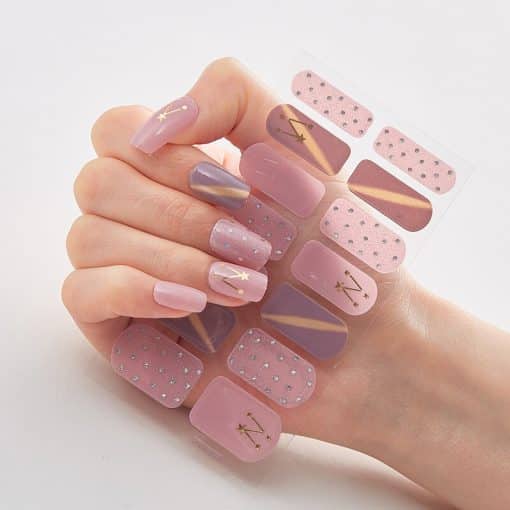 New Fashion Nail Stickers-Last For 20 DaysJewelleriesmainimage2Patterned-Nail-Stickers-Wholesale-Supplise-Nail-Strips-for-Women-Girls-Full-Beauty-High-Quality-Stickers-for