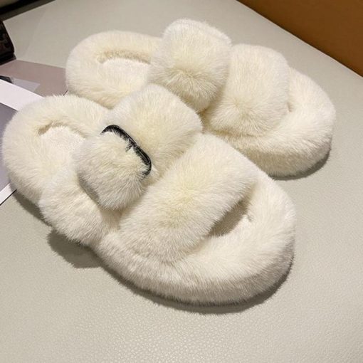 Fashion Soft Warm Comfort Flat Fur Home SlippersSandalsmainimage32022-Winter-Fashion-Soft-Warm-Comfort-Flat-Fur-Slipper-Brand-Designer-Slip-On-Loafers-Mules-Flip