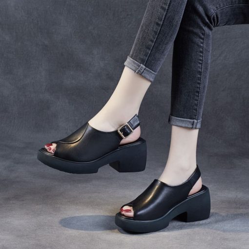 Open Toe Genuine Leather Thick Heel Casual Gladiator SandalsSandalsmainimage3GKTINOO-2022-Women-Sandals-Summer-Shoes-Open-Toe-Genuine-Leather-Thick-Heels-Handmade-Platform-Casual-Sandals