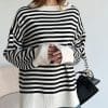 Women’s O Neck Vintage Striped Pullover SweatersTopsmainimage3O-Neck-Vintage-Striped-Sweater-Pullovers-For-Women-Casual-Loose-Long-Sleeves-Jumpers-Autumn-Female-Drop