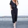 Women’s Spring Summer JumpsuitsSwimwearsmainimage3Spring-Summer-Jumpsuit-Women-Solid-V-neck-Casual-Bodysuit-Rompers-Black-Lace-Up-Jump-Suit-Overalls