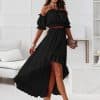 2 Piece Summer Elegant Ruffled Backless DressDressesmainimage3Summer-Elegant-Ruffled-Backless-Dress-Sets-Women-Fashion-Puff-Sleeve-Strapless-Elastic-Two-Pieces-Ladies-Maxi