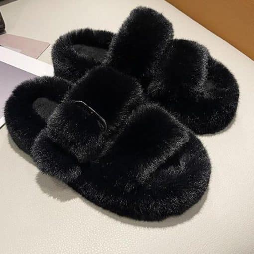 Fashion Soft Warm Comfort Flat Fur Home SlippersSandalsmainimage42022-Winter-Fashion-Soft-Warm-Comfort-Flat-Fur-Slipper-Brand-Designer-Slip-On-Loafers-Mules-Flip