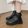 Women’s High Quality Chunky Heel Comfort BootsBootsmainimage4Fashion-New-Shoes-Women-Boots-2021-Autumn-Winter-All-match-Comfort-Boots-Women-High-Quality-Pu