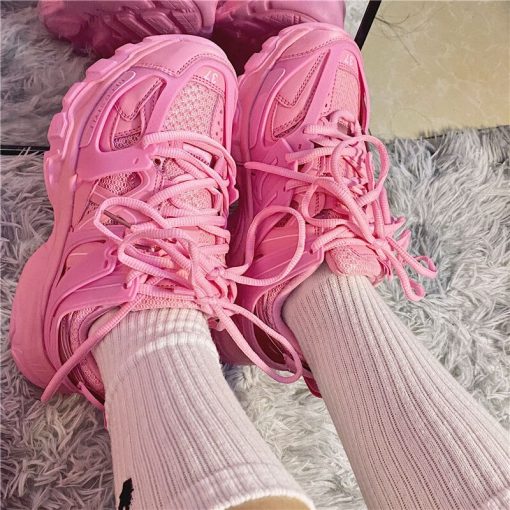 Women’s Thick Sole Fashion Casual SneakersFlatsmainimage4Lovely-Pink-Chunky-Sneakers-Women-2021-Thick-Sole-Girls-Sport-Shoes-Bright-Green-Fashion-Casual-Dad