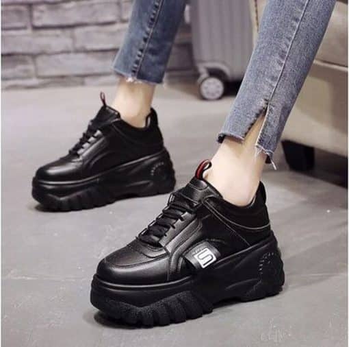 New Fashion Women’s High Platform SneakersFlatsmainimage4New-2021-Fashion-Woman-High-Platform-Sneakers-Spring-Female-Shoes-Black-White-Sneakers-Breathable-Casual-Zapatos