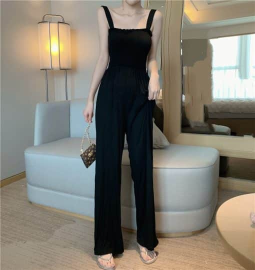 Off Shoulder Removable Strap Tube One-Piece Rompers JumpsuitsSwimwearsmainimage4Off-Shoulder-Removable-Strap-Tube-Top-One-Piece-Rompers-Women-Wide-Legged-Long-Pants-Casual-Sexy