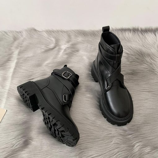 Women’s High Quality Chunky Heel Comfort Boots – Miggon