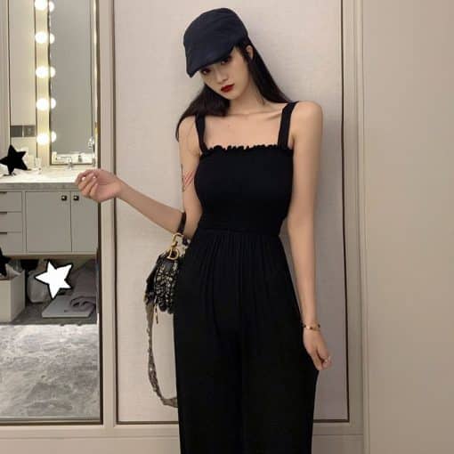 Off Shoulder Removable Strap Tube One-Piece Rompers JumpsuitsSwimwearsmainimage5Off-Shoulder-Removable-Strap-Tube-Top-One-Piece-Rompers-Women-Wide-Legged-Long-Pants-Casual-Sexy