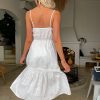 Cotton White V-Neck Suspender SundressDressesmainimage5Simplee-Cotton-White-V-neck-suspender-women-dress-Summer-Solid-high-waist-ruffled-A-line-dresses