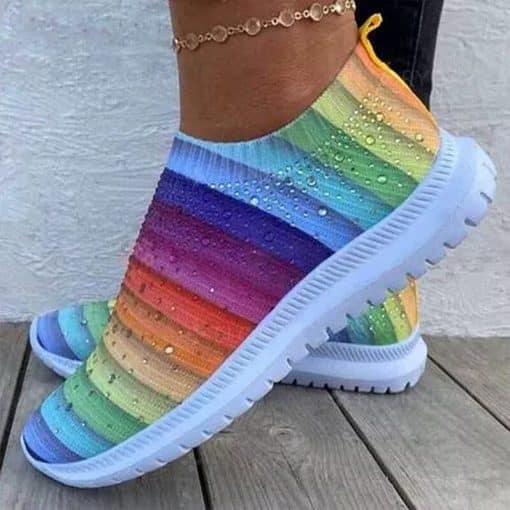 Rainbow Color Mesh Vulcanize Light Leisure SneakersFlatsvariantimage02021-New-Fashion-Women-Sneakers-Rainbow-Color-Mesh-Vulcanize-Light-Leisure-Shoes-Low-top-Summer-Casual