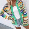 Women’s Striped Patchwork SweatersTopsvariantimage0Fitshinling-Bohemian-Cardigan-Sweater-Women-Buttons-Up-Hollow-Out-Sexy-Slim-Jacket-Female-Autumn-Striped-Colorful