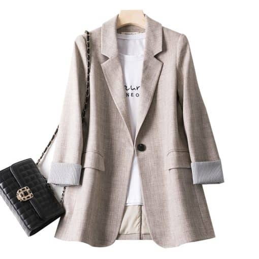 Ladies Long Sleeve Spring Casual BlazersTopsvariantimage0Ladies-Long-Sleeve-Spring-Casual-Blazer-2022New-Fashion-Business-Plaid-Suits-Women-Work-Office-Blazer-Women