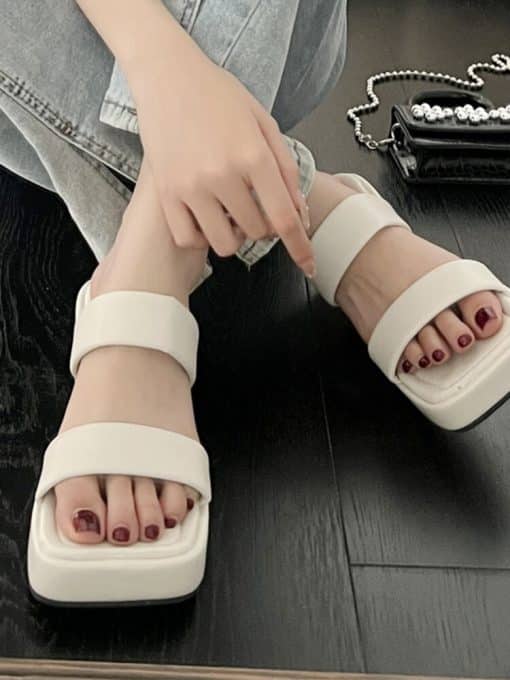 New Designer Platform SlippersSandalsvariantimage0New-Designer-Platform-Slippers-Chunky-Square-Toe-Women-Shoes-2022-Summer-Brand-Pumps-Fad-Sandals-Ladies