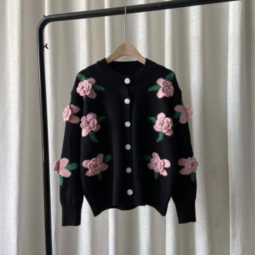 Sweet 3d Floral Print Cardigan SweatersTopsvariantimage0Sweet-Harajuku-3d-Flowers-Cardigans-For-Women-Spring-Autumn-Long-Sleeve-O-Neck-Vintage-Sweater-Ladies