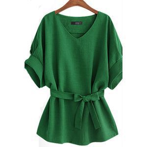 Casual Cotton Linen Solid Short Sleeve Shirts – Miggon